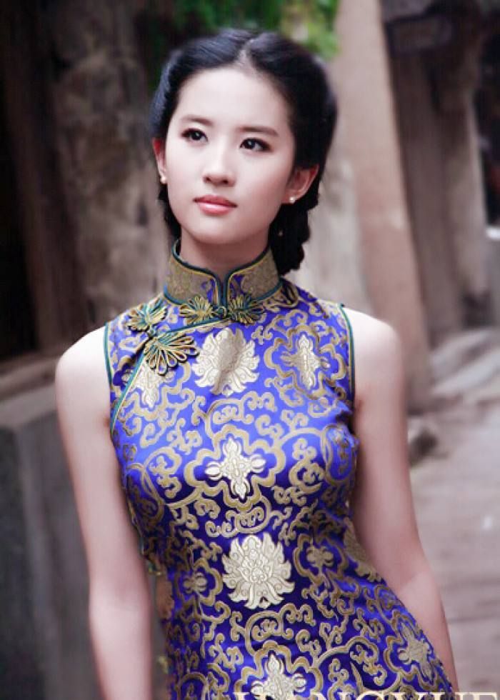 绝色旗袍美女刘亦菲尽显古典气质和完美身材 韵味十足