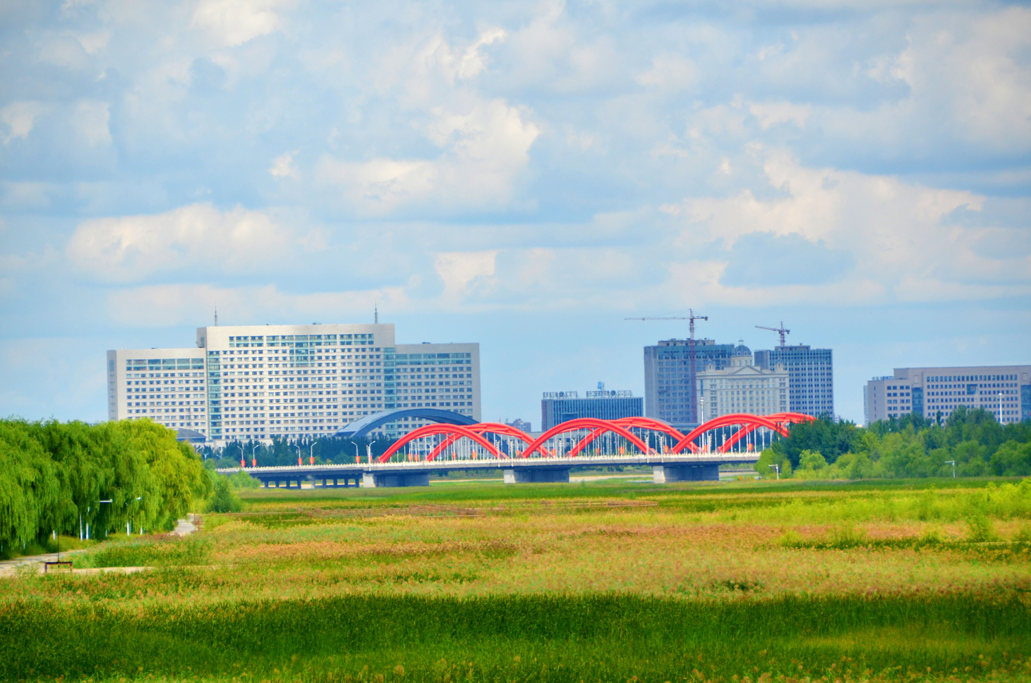 通辽市辽河公园西辽河大桥北侧风光原创摄影