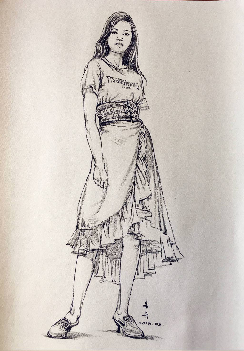 人物速写系列 by@朱丹速写