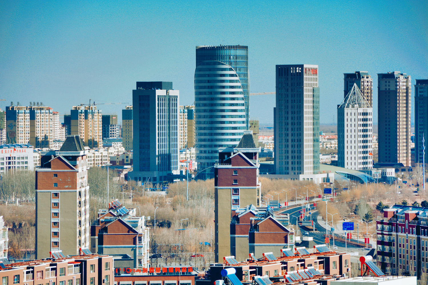 俯瞰通辽市新城区-大美通辽十二,原创摄影