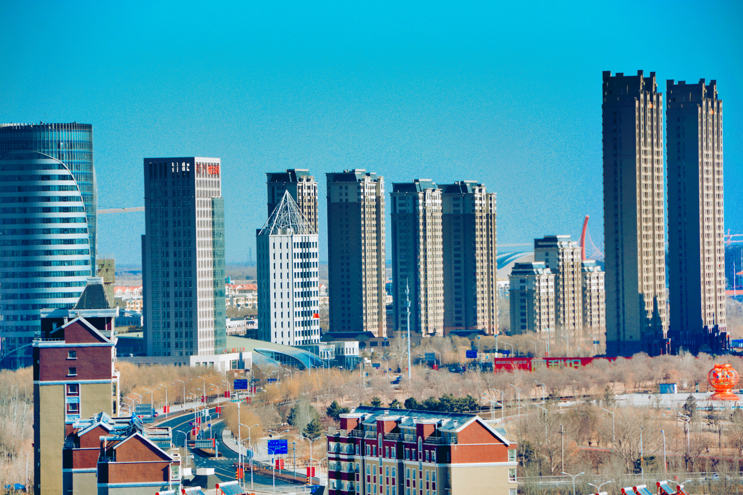 俯瞰通辽市新城区-大美通辽十二,原创摄影