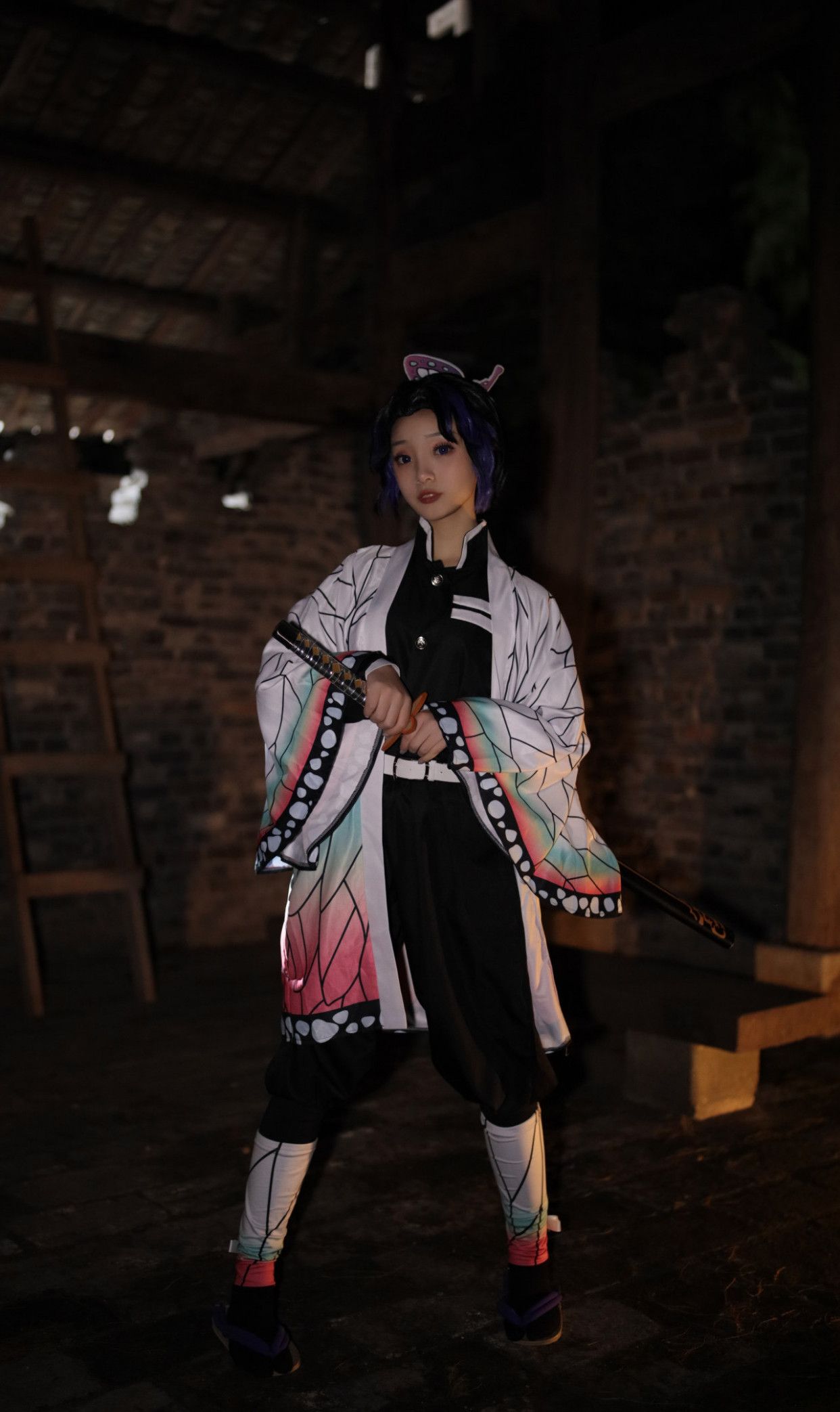 鬼灭之刃蝴蝶忍cos play超清大图__财经头条