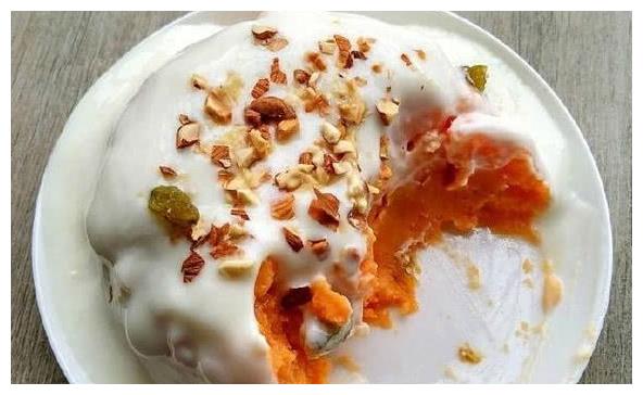 一个红薯,一杯酸奶,用这个方法做,好看美味,吃完不要舔盘哦!