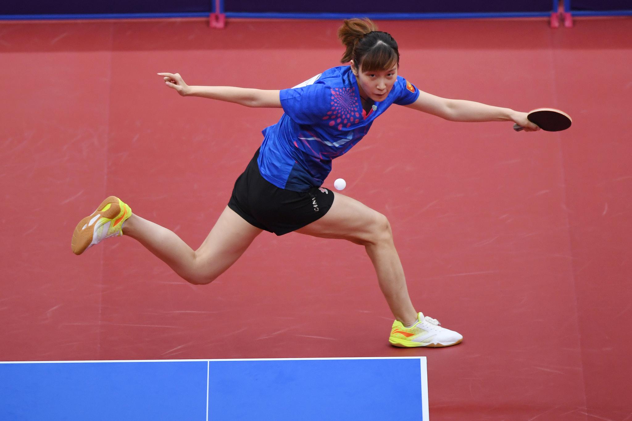 乒乓球——体校甲组女子团体决赛赛况