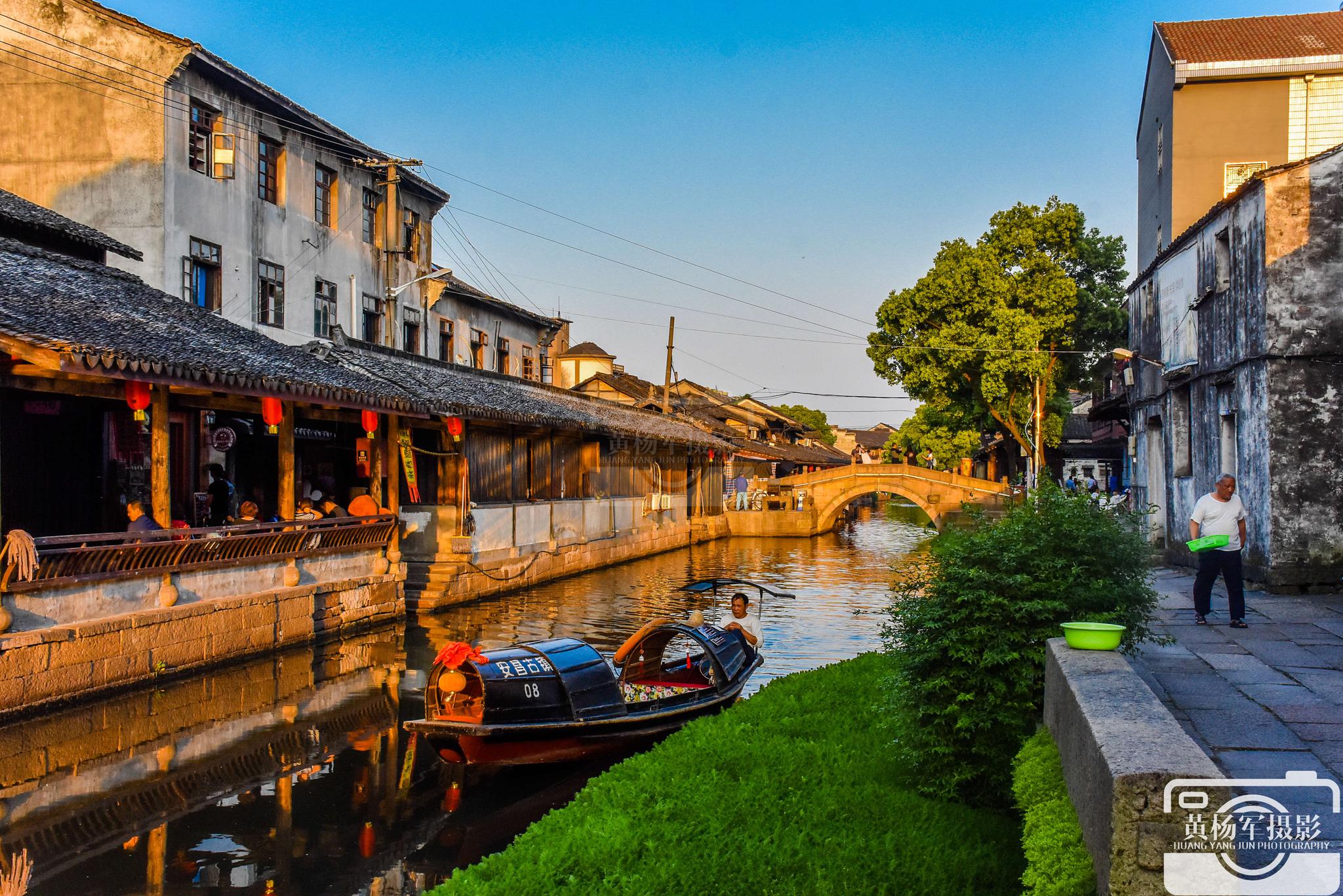 绍兴安昌古镇浓郁的水乡韵味,夕阳下的古镇,美丽的江南风光_高清图集