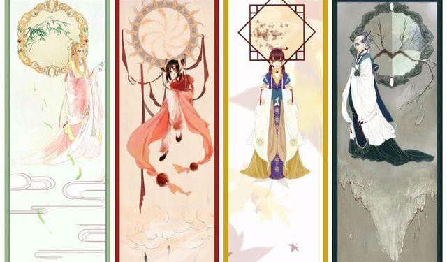 春夏秋冬四季拟人图最喜欢属于中国的古风版