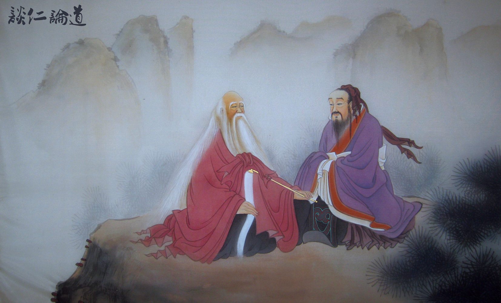 宁晋工笔画《孔子》欣赏|孔子|弟子|儒家_新浪新闻