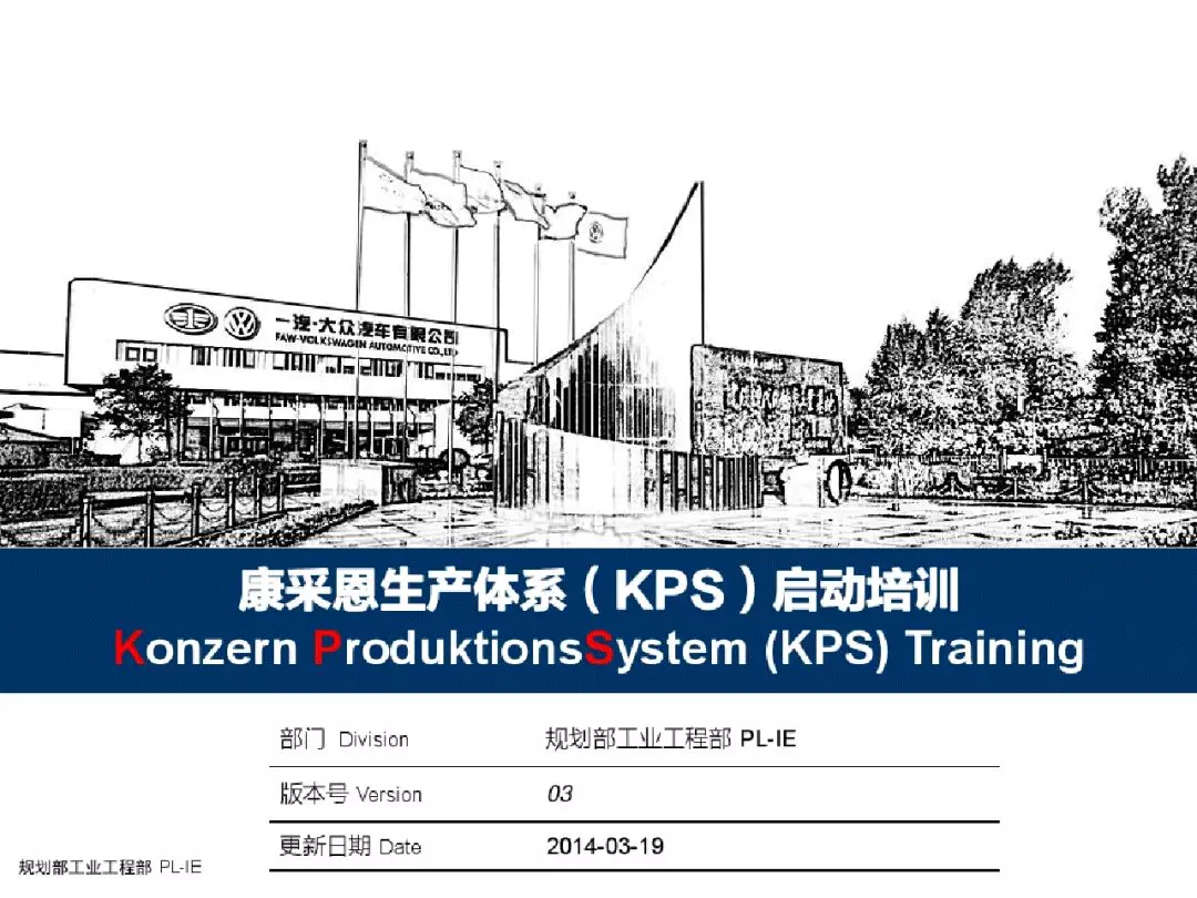 火速转藏一汽大众康采恩生产体系培训资料