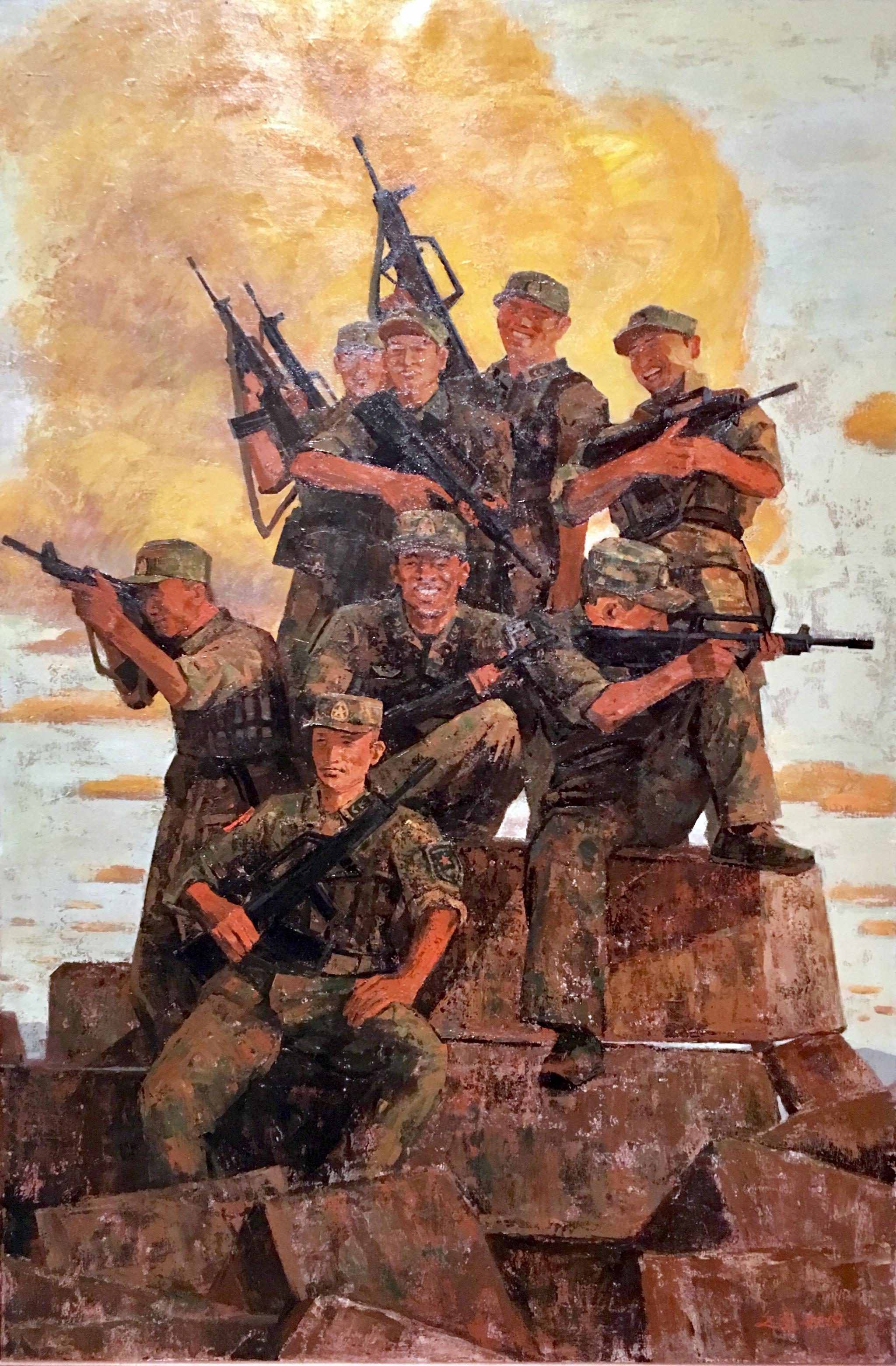 第七届世界军人运动会全国美术作品展油画作品武汉美术馆