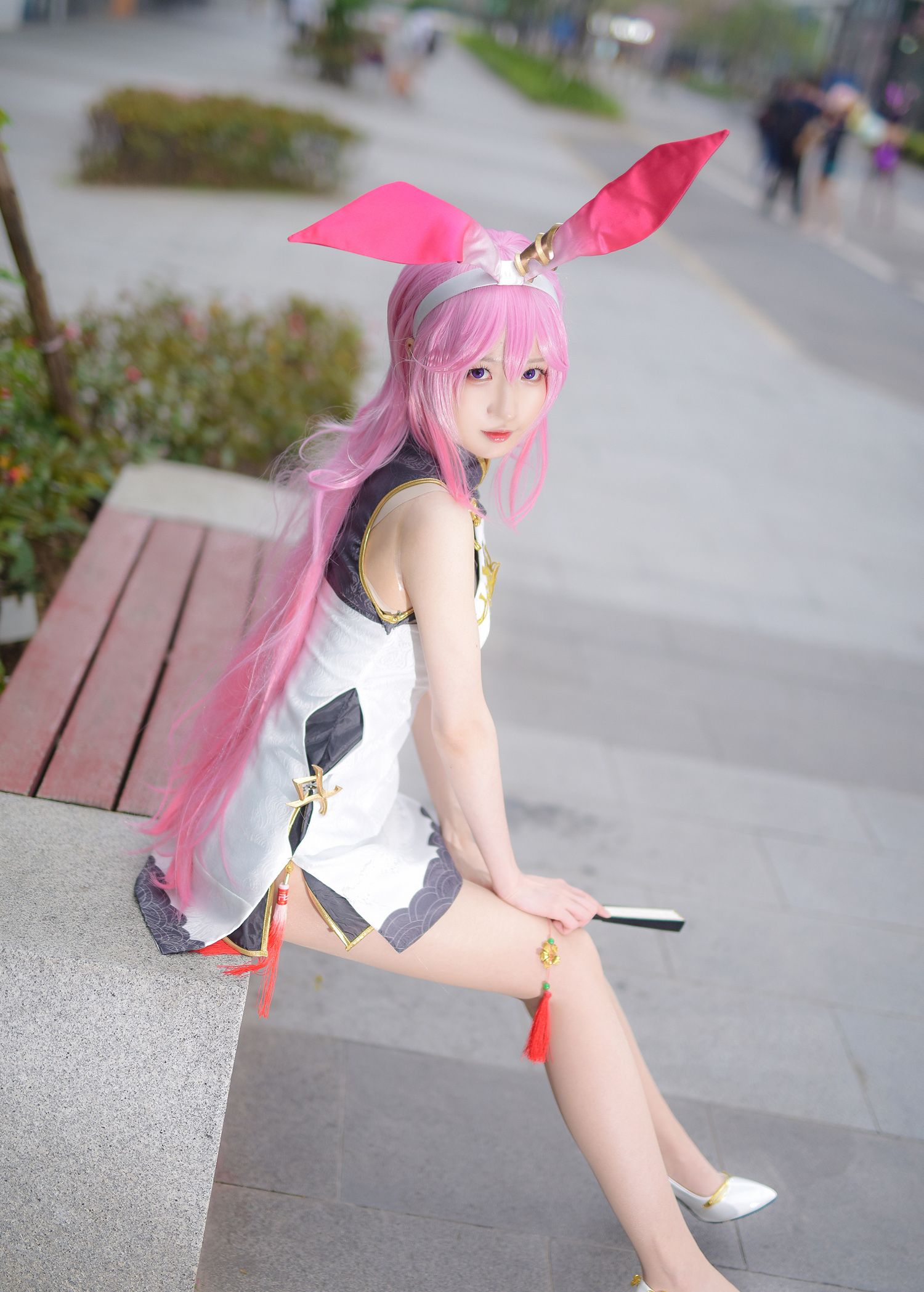 长腿妹子cos崩坏学园旗袍装八重樱真是颜值相当高的作品