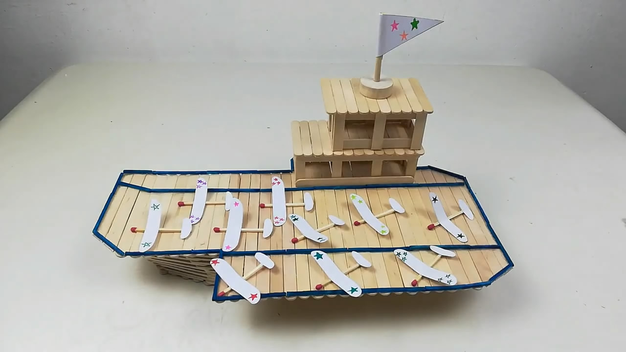 不平凡的雪糕棍,看看牛人如何用来制作一艘航空母舰模型(图解)