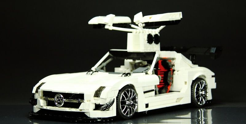 乐高版奔驰"amg gt3"跑车