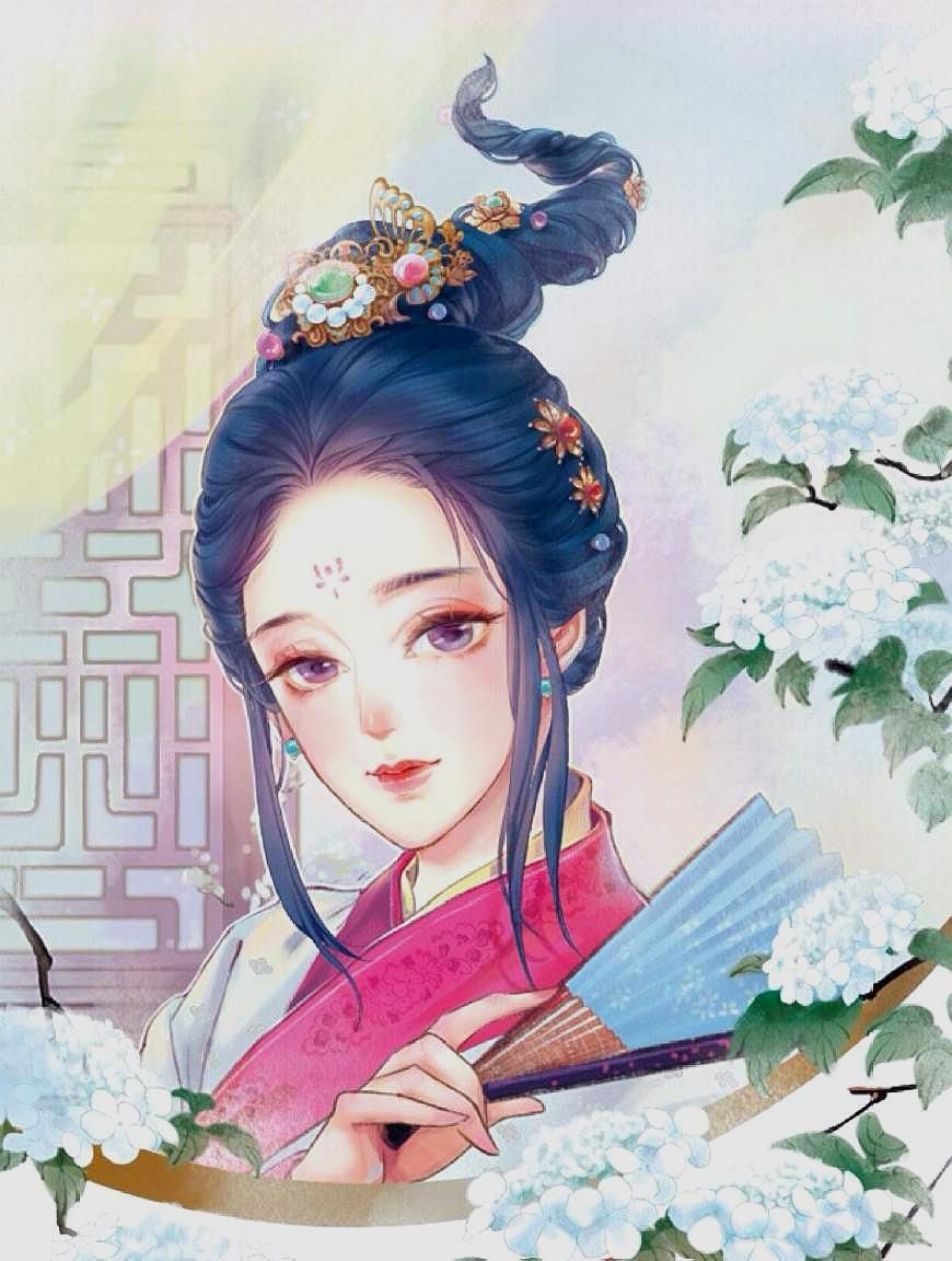 古风美人壁纸 | 落花春正满,春人归不归