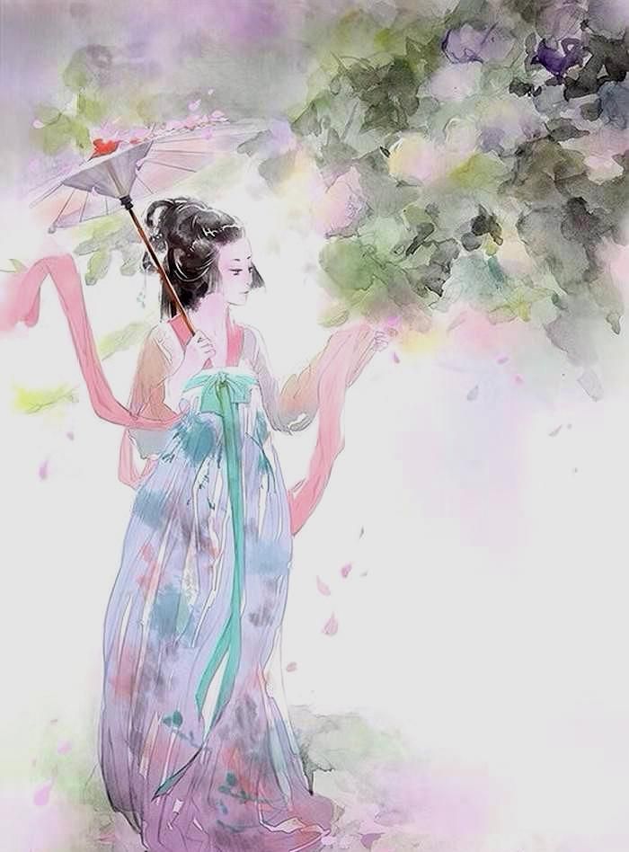 古风美女壁纸 | 正是江南好风景,落花时节又逢君