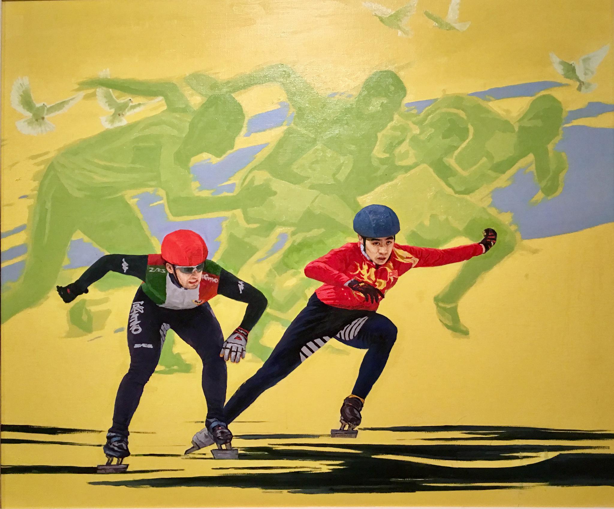 第七届世界军人运动会全国美术作品展油画作品武汉美术馆