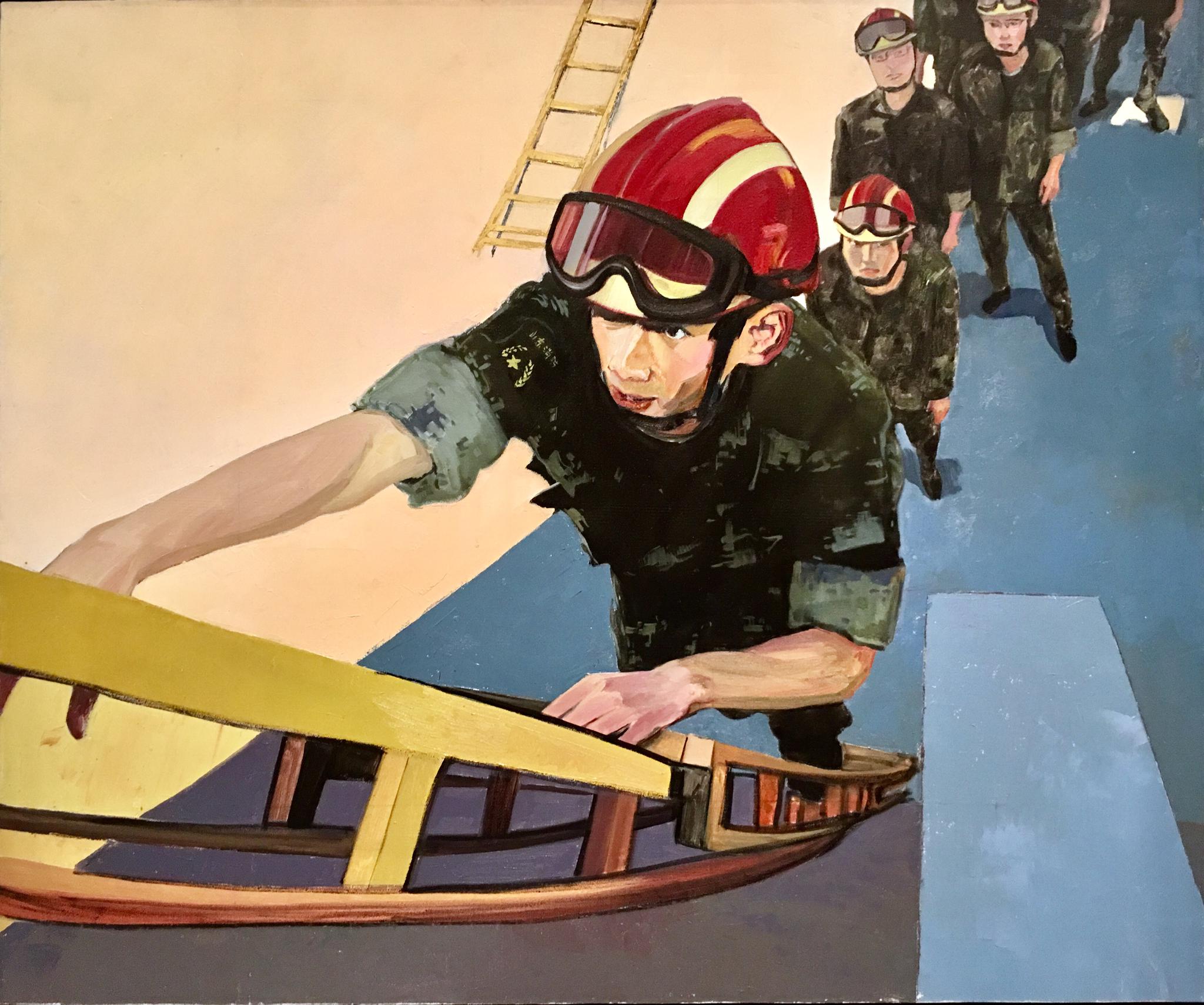 第七届世界军人运动会全国美术作品展油画作品武汉美术馆