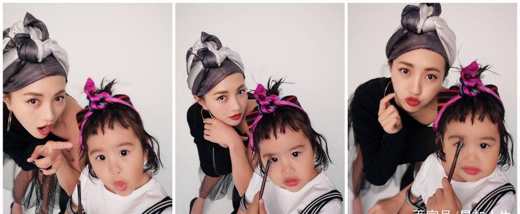 包贝尔女儿罕见跟妈妈同框录视频,4岁饺子介绍化妆包很“臭美”