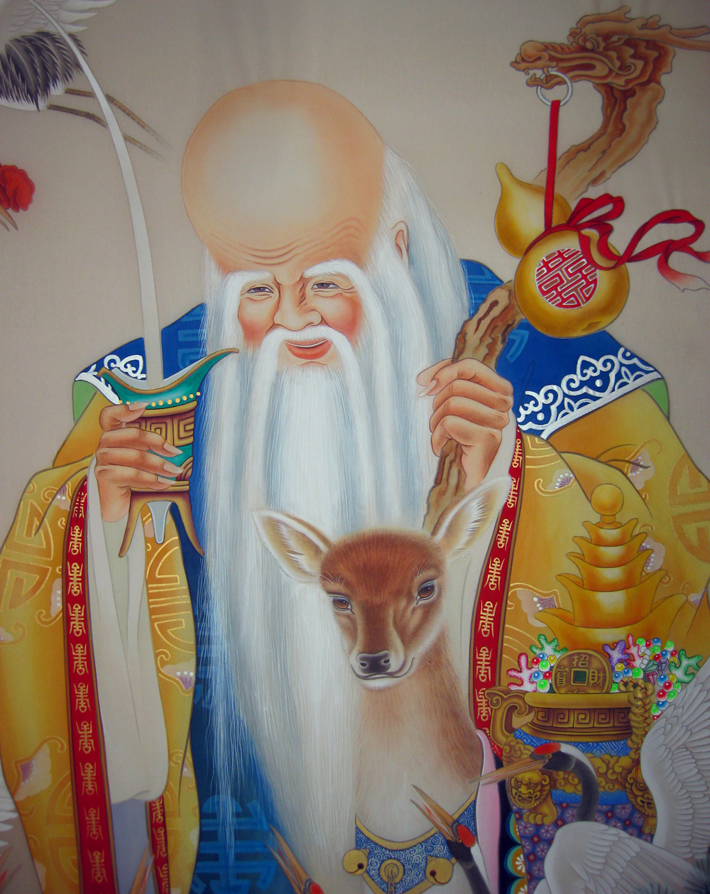 或许是受到《封神演义》等电视小说影响,将寿星老人等同于"南极仙翁"