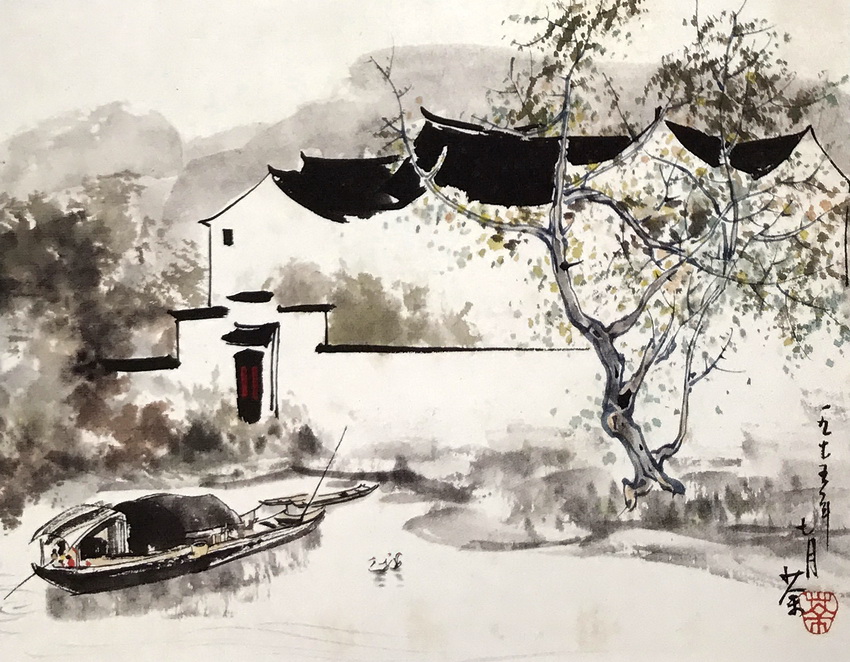 岭南峰峦叠翠,太行云雾升腾——十画家国画山水艺术作品|国画|山水|岭