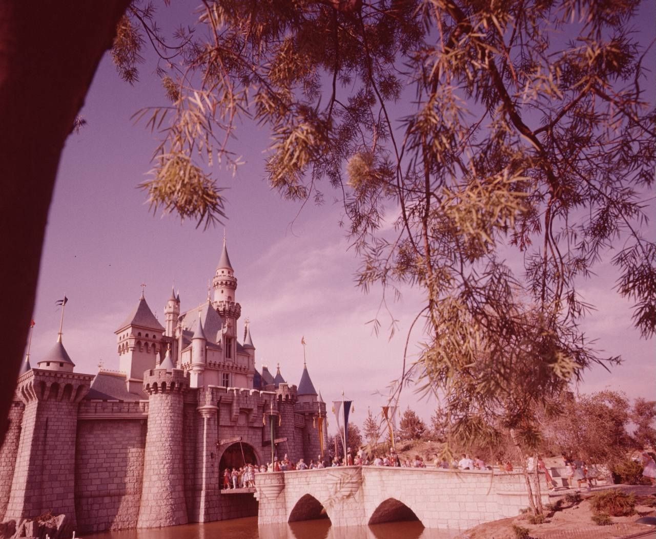 彩色照片还原1955年首家迪士尼乐园开幕当天的盛况