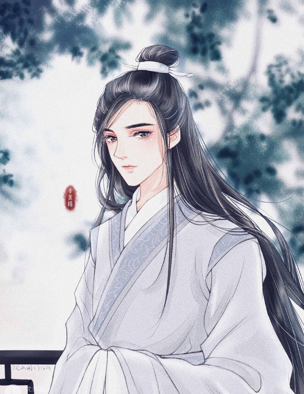 帅哥插画 沈未澜的古风小哥哥手绘作品欣赏