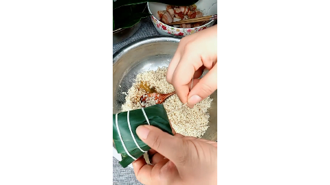 包粽子慢动作你学会了吗