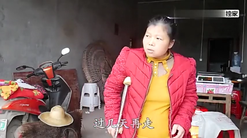 渝乡桃子桃子在炒菜老爸边烧火边烤小狗狗狗眼神有点慌