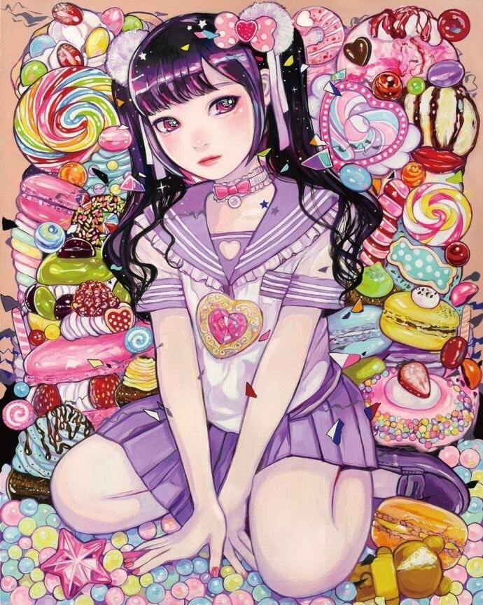 色彩绚丽的少女漫画画家千沙都的女性绘画 色彩绚丽的少女漫画画家千沙都的女性绘画