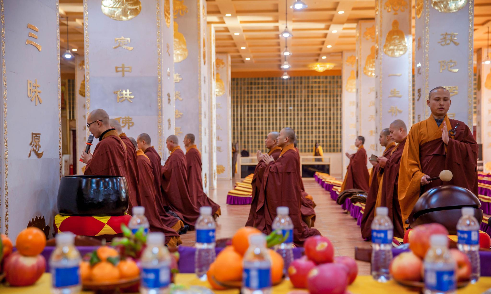 圆满结七同沾法喜实拍长春万寿寺2019年首届佛七法会