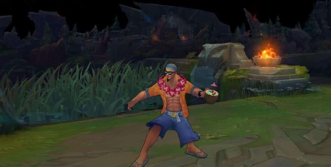 泳池派对高质量的4款皮肤, 本以为盲僧最火, 却被她的腿抢了风头