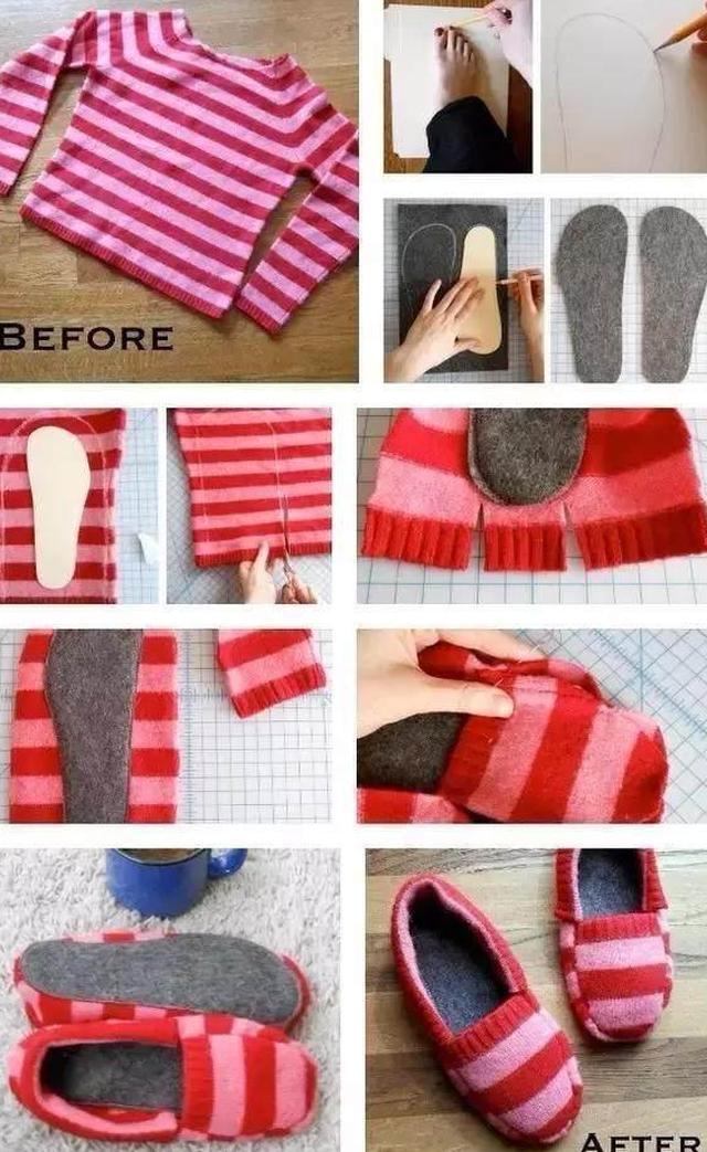 老婆这样改旧衣服,这3种鞋子都不用花钱买了,漂亮又实用