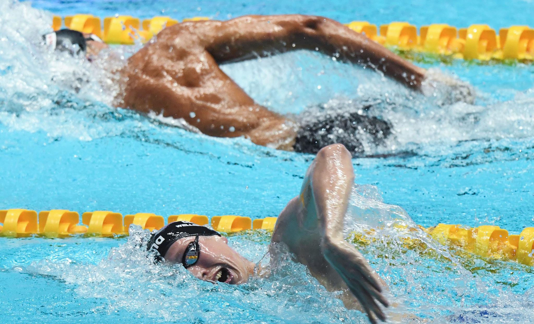 游泳——男子1500米自由泳:德国选手韦尔布罗克夺冠