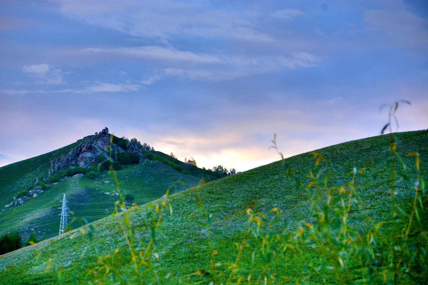 阿尔山伊尔施小镇晚霞,原创摄影