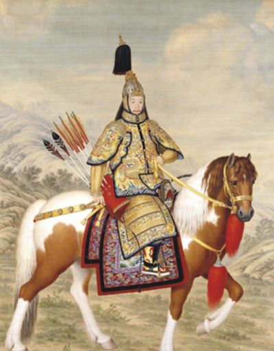 郎世宁画中的清朝皇帝:小胡子雍正有喜感,乾隆长相俊美!
