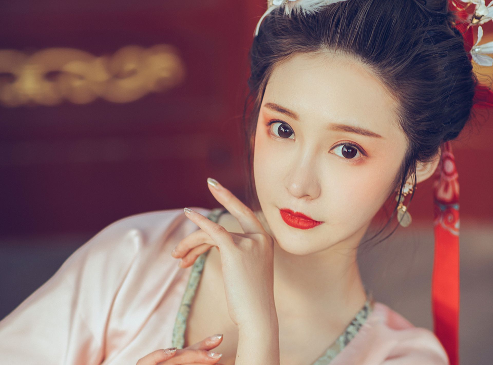 小家碧玉古典佳人风情万种美人独坐幽篁里倾城佳人归隐山林清新怡人