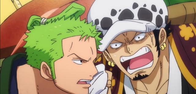 罗为了处理掉和之国中唯一一个认识他和路飞的霍金斯,蒙着面来到