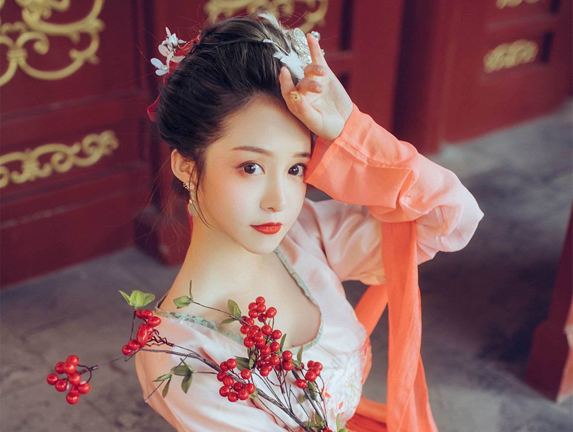 小家碧玉古典佳人风情万种美人独坐幽篁里倾城佳人归隐山林清新怡人