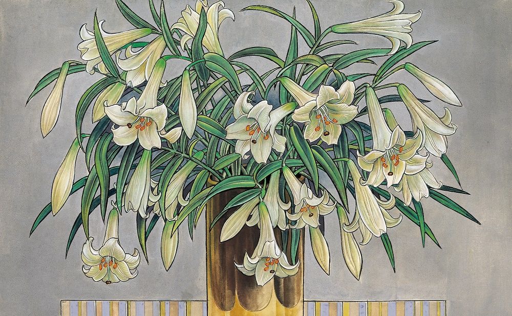 现代工笔重彩始祖祝大年独具宇宙精神的花 高清图集 新浪网