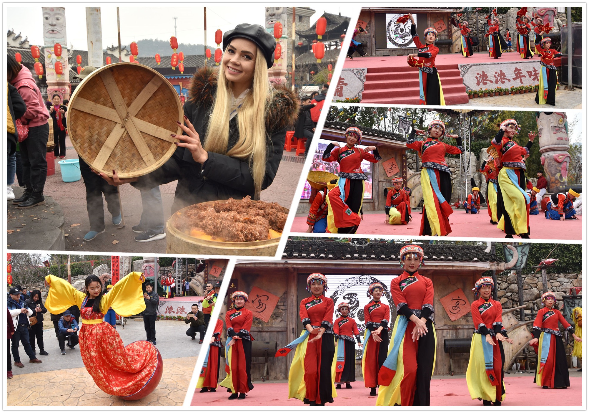 武汉黄陂锦里沟,土家民俗年猪宴,洋妹子也来看热闹_高清图集_新浪网