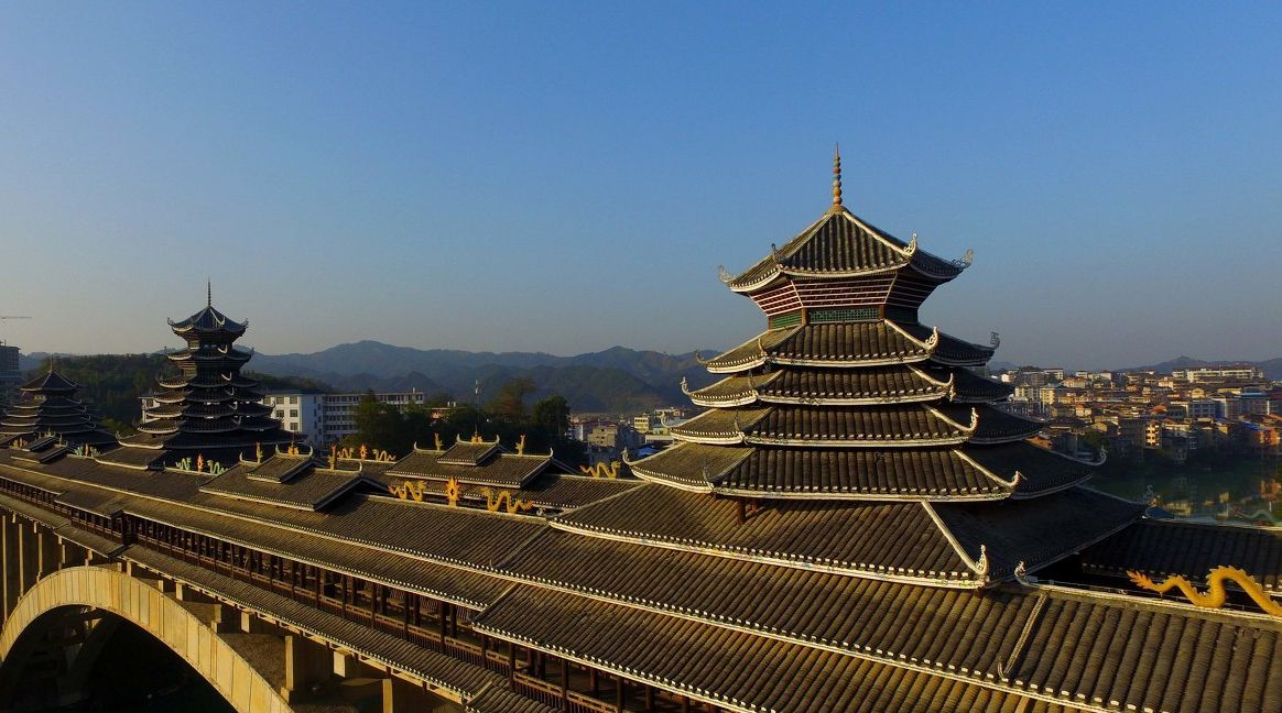 民族建筑文化:侗族特色木构营造技艺之巅峰——鼓楼,风雨桥_高清图集