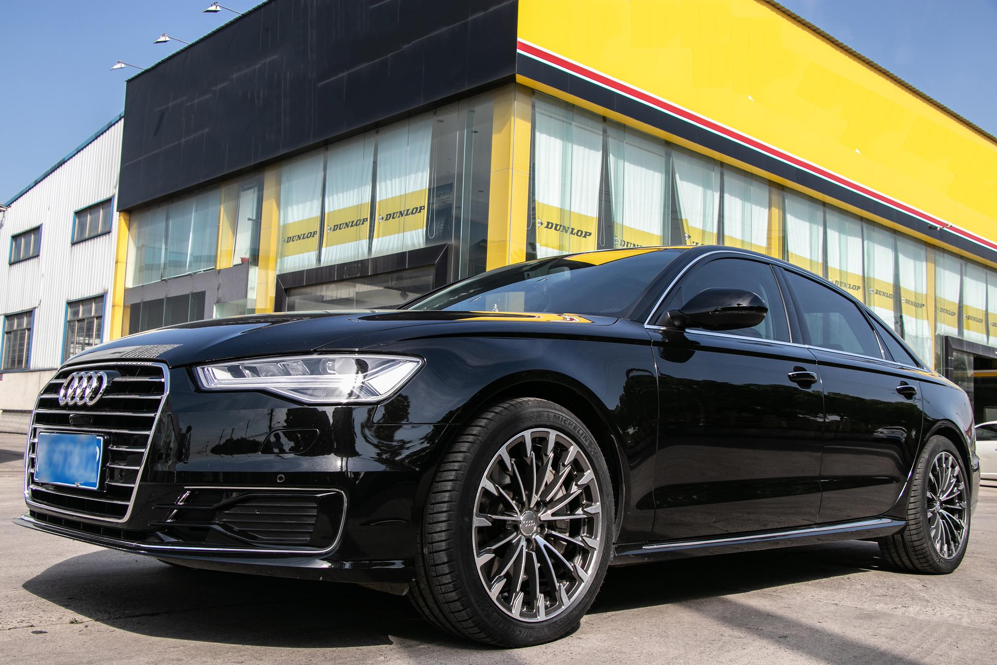 奥迪a6原车17寸铸造轮毂升级改装19寸锻造轮毂