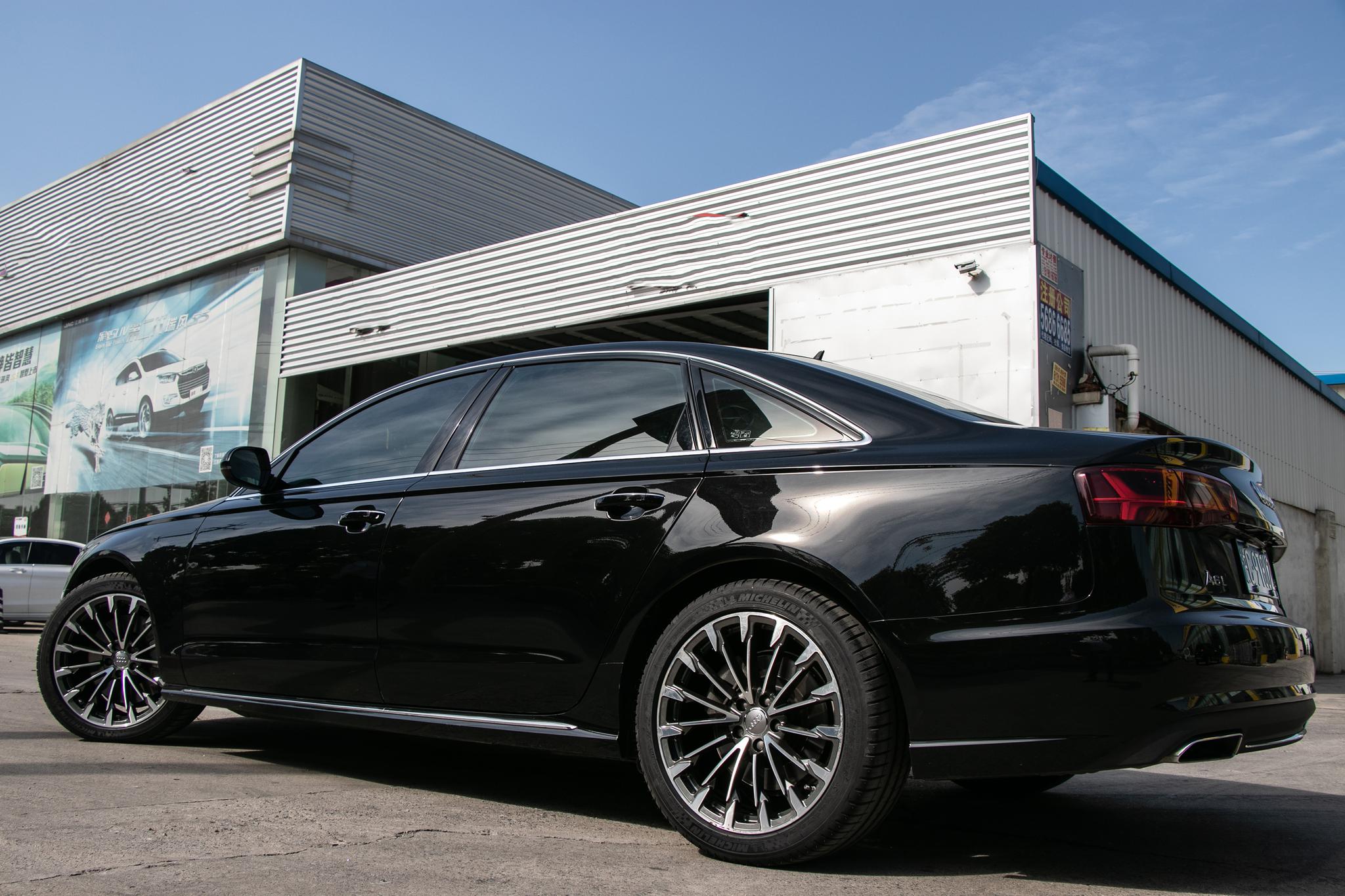 奥迪a6原车17寸铸造轮毂升级改装19寸锻造轮毂