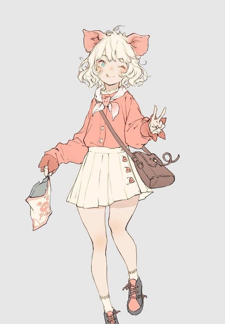 各种动物拟人绘画,软萌可爱,超喜爱