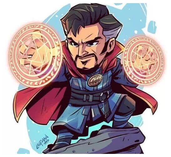 软萌系漫威英雄奇异博士帅气美队像天使绿巨人却在蹲坑