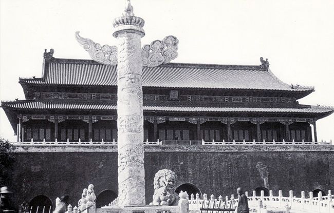 老照片上的北京城:天安门和大前门|天安门|承天门|于明|中华门|正阳|牌楼|商贸|火烧|永乐|老照片_新浪新闻