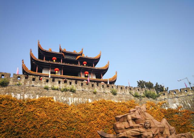 长沙市仅存的一段古城墙,天心阁古城墙