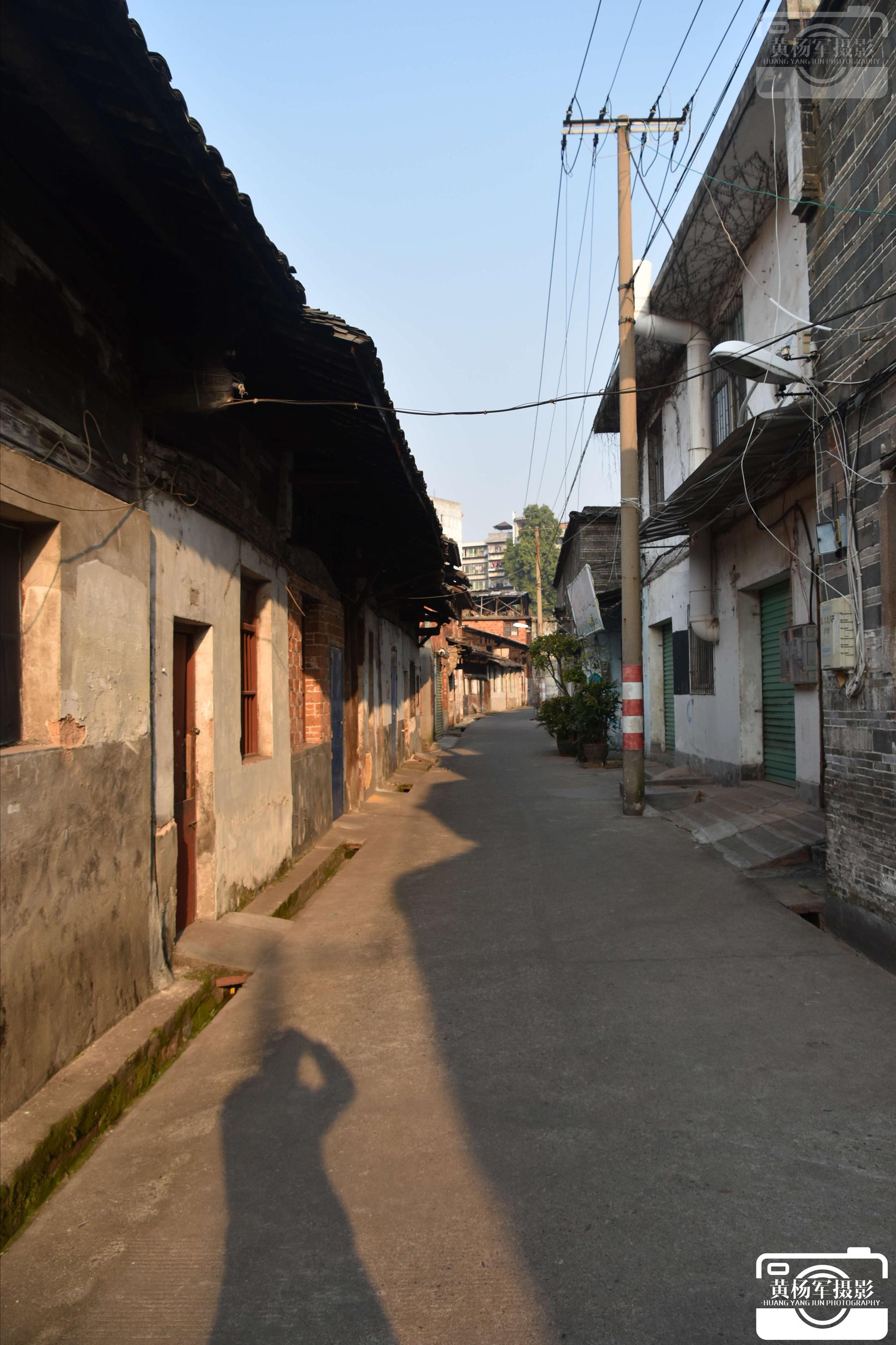 老赣州的街巷姚衙前阳光清晨幽静的美丽