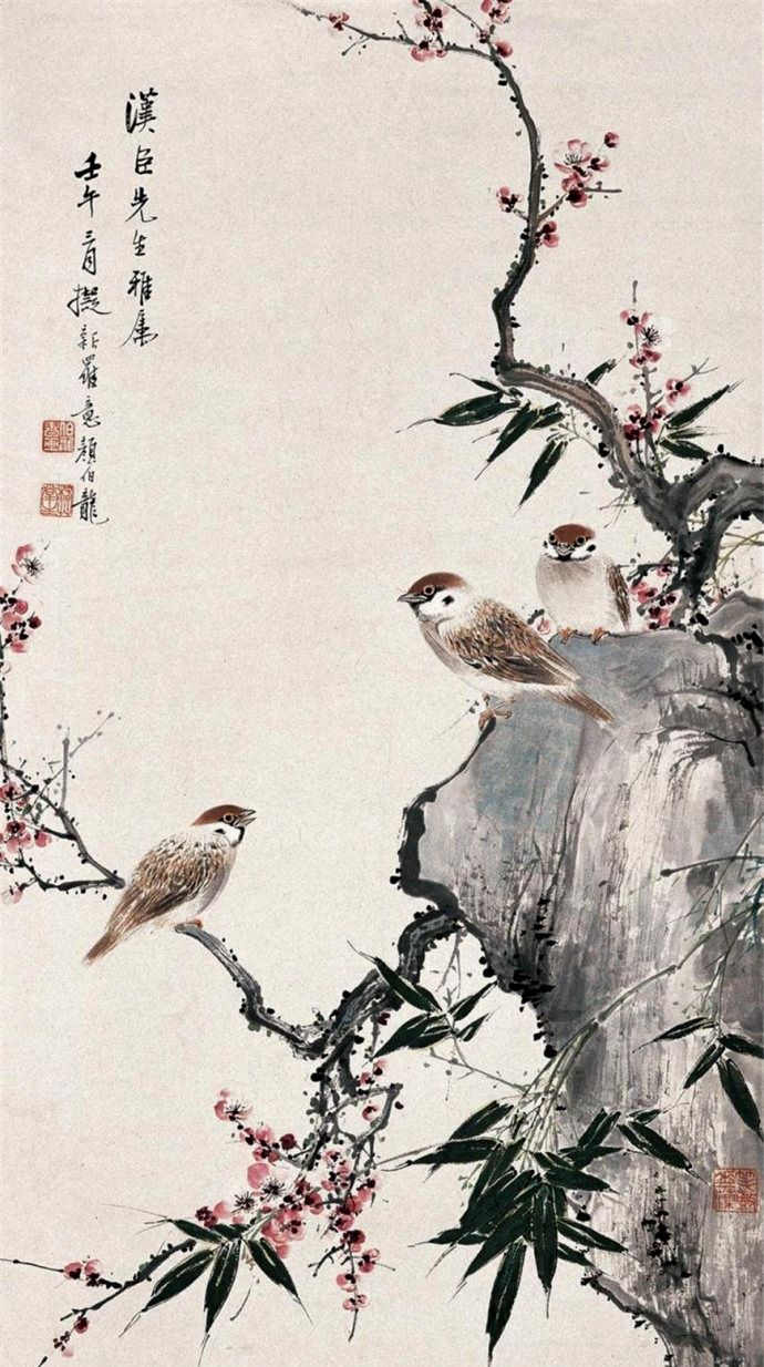 近现代著名画家颜伯龙花鸟画作品欣赏