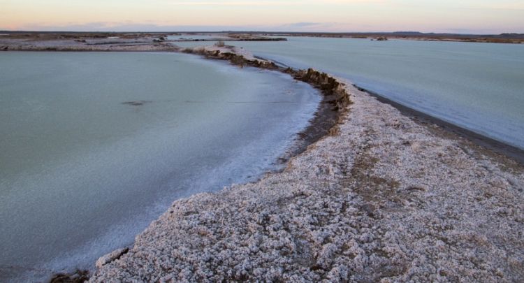 冬季里游白墩子盐沼 赏不一样的冰雪世界