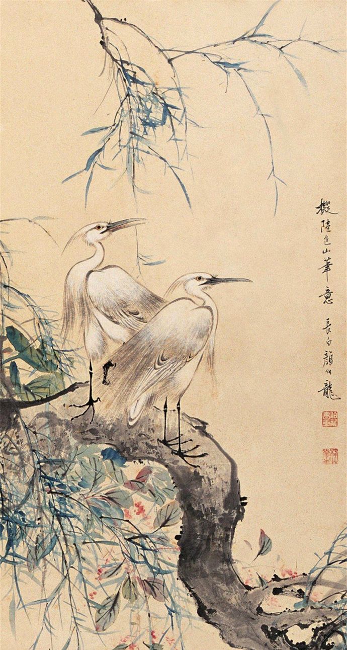 近现代著名画家颜伯龙花鸟画作品欣赏